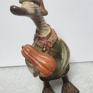 Harvest Duck Figurine TII Collection Holding Orange Gord